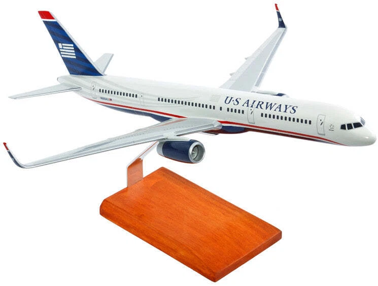 Avión US Airways Boeing 757-200 librea final escritorio exhibición modelo 1/100 SC Foto 2 de 4