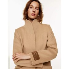 Aritzia Wilfred Cocoon Wool Cashmere Coat In Gold Camel Size S Nwot