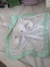 Carter's Child of Mine White Lamb Sheep Lovey Security Blanket Green Stars 12"