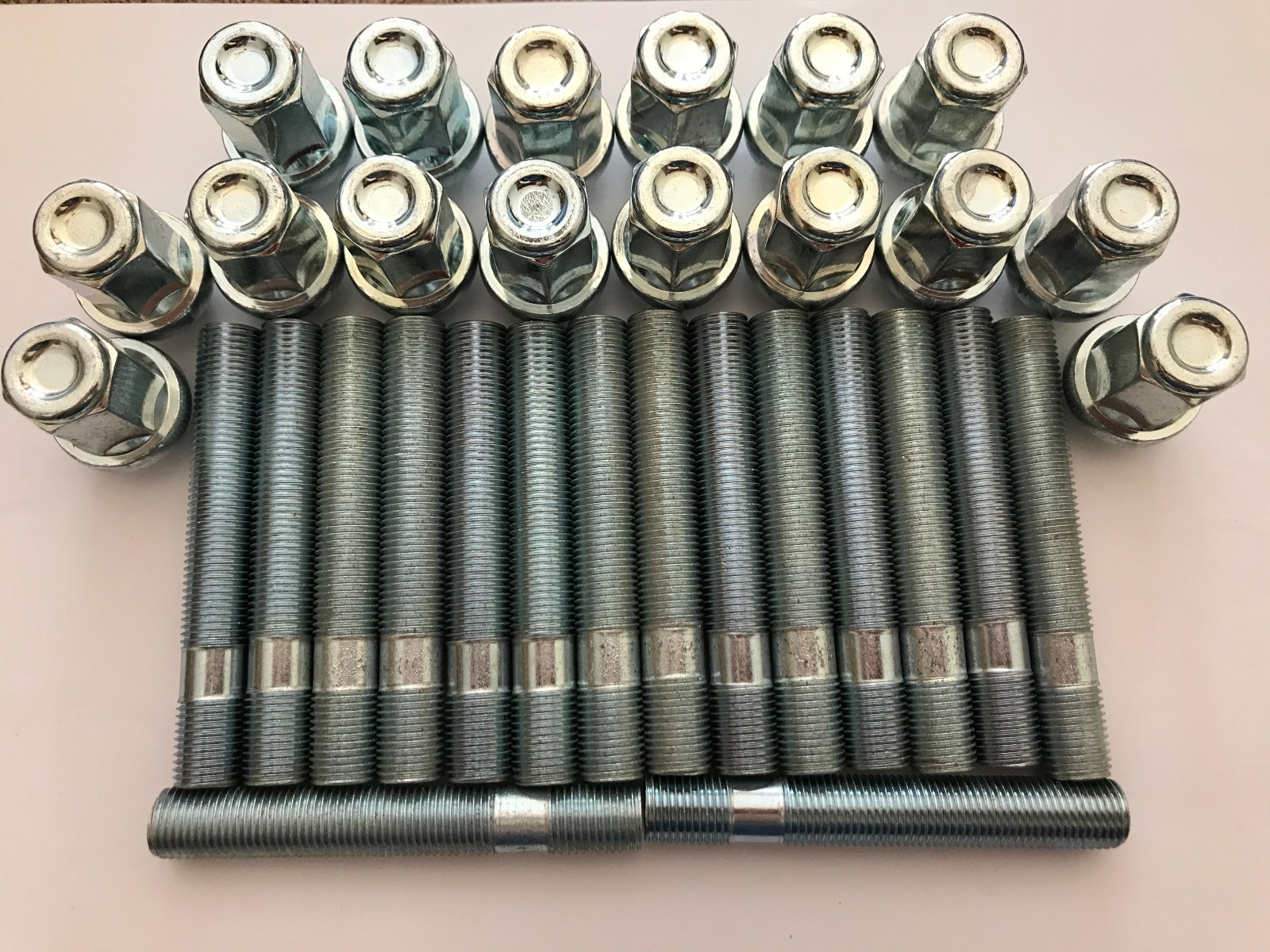 16 X M12X1 25 ALLOY WHEEL STUDS NUT CONVERSION 80mm LONG FITS PEUGEOT 