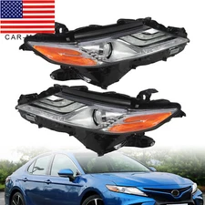 Full LED Headlight Assembly For 2018 2020 Toyota Camry XLE XSE Left Right Pair
