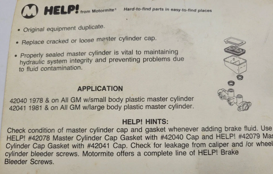 Tapa de cilindro maestro de freno para camioneta Chevrolet K1500 1981-2002 GMC C3500HD Foto 2 de 4