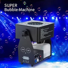LED Moving Head Bubble Blower Machine DMX Remote RGBW Wedding Party Stage Effect