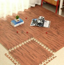 Interlocking Eva Foam Mats Floor Baby Play Puzzle Gym Mat Similar Wood 96sq/48sq