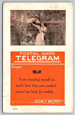 Postcard Postal Card Telegram Don't Worry
