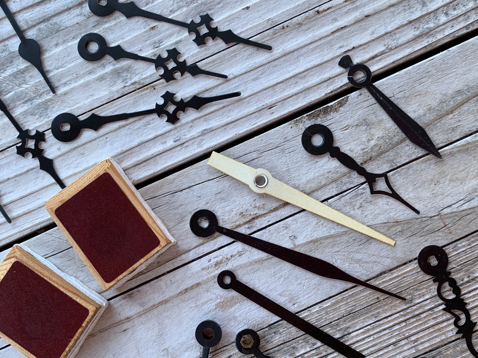 Mixed Lot of 39 Clock Hands & Cuckoo Bellows Steampunk or Crafts