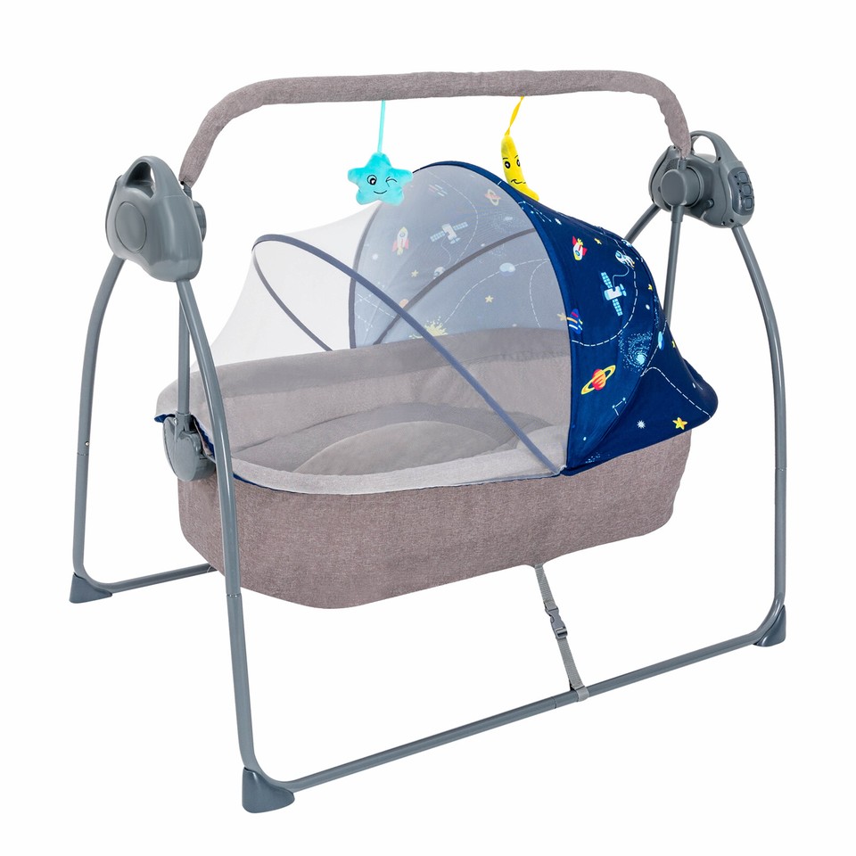 Electric AutoSwing Big Bed Baby Cradle Crib Infant Rocker Cot
