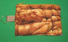 Coin Purse w/ Key Ring - "AUSTRALIAN ROCK ART" Handmade