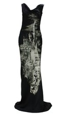 Alexander McQueen 2007 Castle Skeleton Fairy Open Back Silk Bias Cut Gown It. 40
