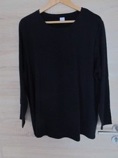 Damen Langarm Shirt Gr. 50, schwarz, Baumwoll...