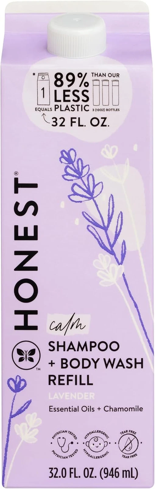 The Honest Company 2-In-1 Baby Shampoo & Body Wash Refill, Lavender, 32 Fl Oz
Opens in a new window