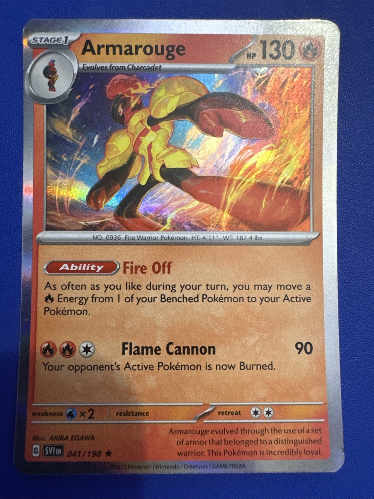 Pokemon 41/198 ARMAROUGE Rare Scarlet & Violet pack fresh