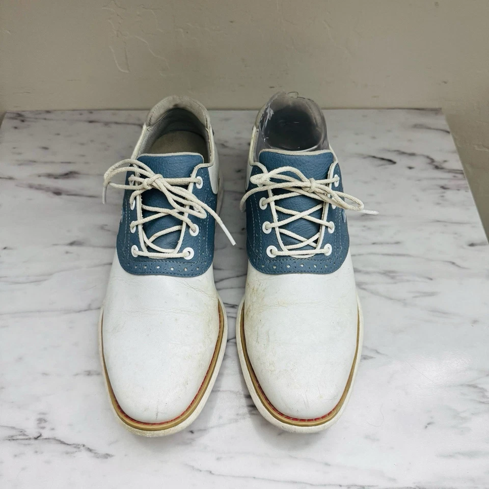 Туфли Footjoy Traditions золотистые синие и белые мужские размер 7 - Изображение 3 из 4