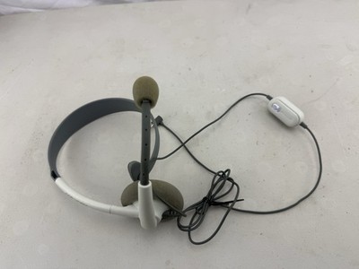 OEM Microsoft XBOX 360 Live Headset White & Gray Headband Wired