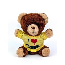 Vintage Domino Sugar Teddy Bear  1980s Russ Berrie Plush