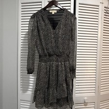 Michael Kors Women’s Dress, Lined Chiffon Fabric, Animal Print, Size XS, NWOT