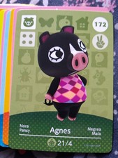 Agnes Animal Crossing Amiibo Card 172 Seri...