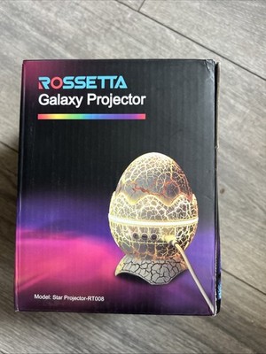 Vintage Rossetta Cracked Egg Galaxy Star Projector w/ Original Box
