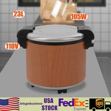 23L/6.08 Gallon Rice Warmer Tabletop Electric Commercial Rice Food Warmer 105W