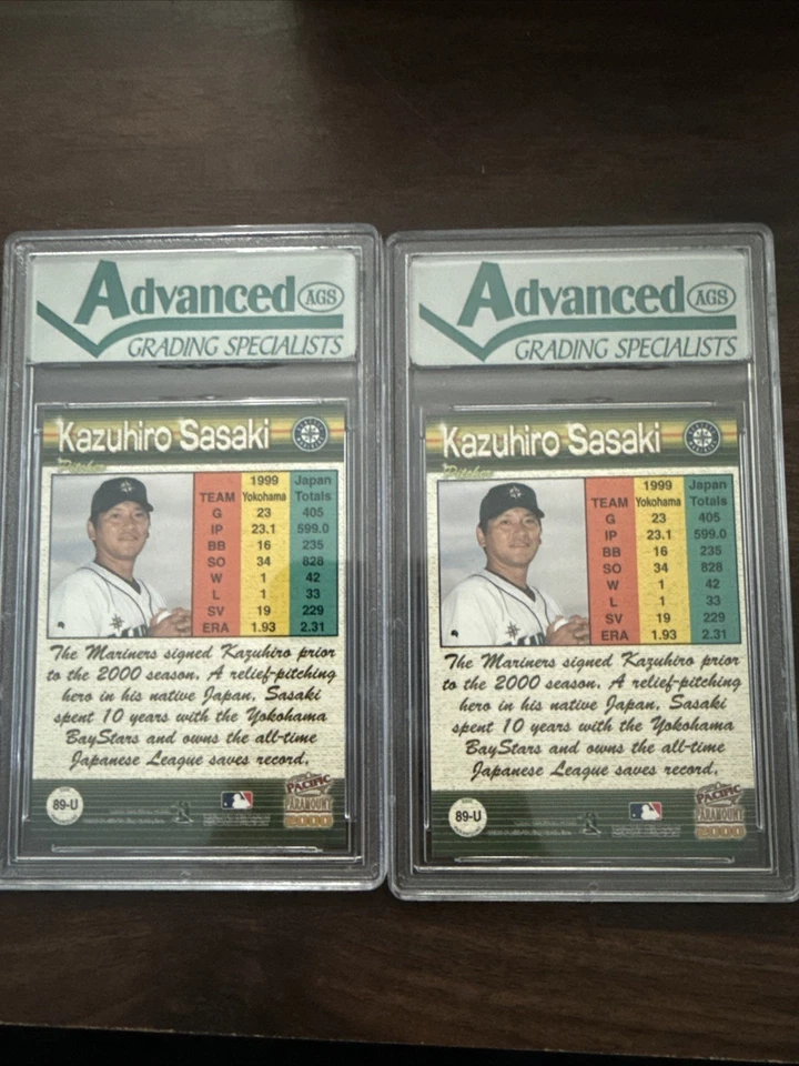2000 Pacific Paramount Update - Kazuhiro Sasaki #89-U (RC) - Image 2 of 2