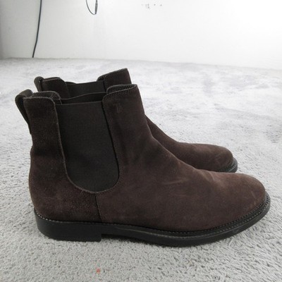 Tod's Chelsea Boots Mens Size 11 Brown Suede Pull On Ankle Made In Italy Casual