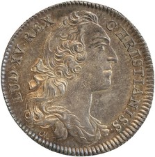 Jeton Late Cuncta Profundit Louis XV Buste Nu Frappe Médaille Argent