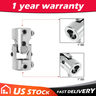 Chrome 1'' DD X 1'' DD Steering Column U Joint Coupler Universal Joint