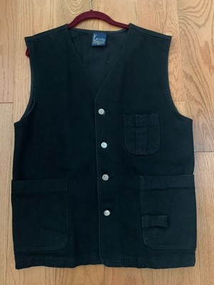 VTG 90s Y2K Karl Kani Jeans Vest Tupac Men M Black  Cargo Utility