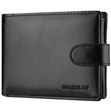 RFID Blocking Pop Up Wallet for Men Aluminum Leather Slim Credit Card Holder