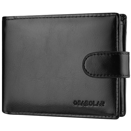 RFID Blocking Pop Up Wallet for Men Aluminum Leather Slim Credit Card Holder