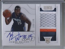 2012 National Treasures 2011 Rookies Memorabilia /199 Kemba Walker #108 Auto 3d3