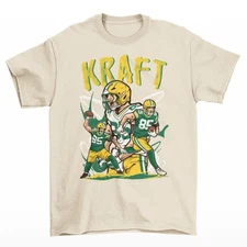 Tucker Kraft Cartoon Style Green Bay Football T-Shirt