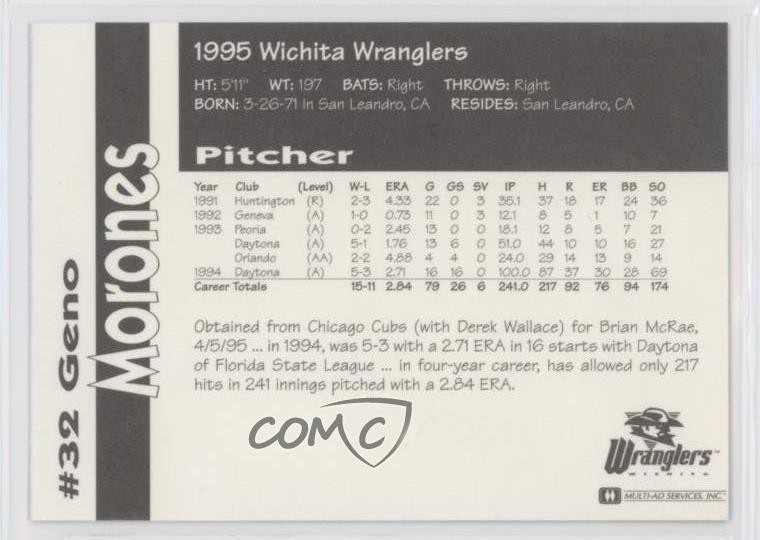 1995 Wichita Wranglers Team Issue Geno Morones #32 0l1 thumbnail 2