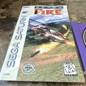 Sega Saturn Black Fire SEGA 1995 Action Manual w: registration Included