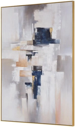 Uttermost 32376 Waterfront 73" x 49" Framed Abstract Painting - MultiColor - Picture 1 of 5