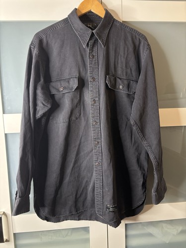 RRL Double RL Ralph Lauren Chambray Arbeitshemd Herren Größe Large L schwarz - Bild 1 von 15