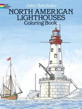 North American Lighthouses Coloring Book (Dover History Co - VERY GOOD