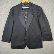 Giorgio Armani Le Collezioni Tuxedo Jacket Mens 46 Black Peak Lapel Wool Italy