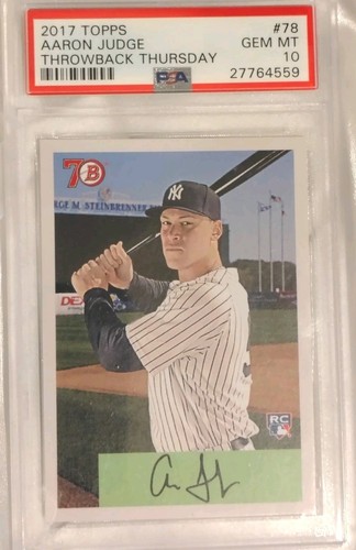 Aaron Judge 2017 Topps TBT #78 PSA 10 GEM MINT Rookie Card 