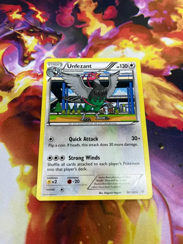Unfezant 80/108 Roaring Skies Regular LP-Lightly Played Pokémon TCG