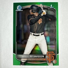 2025 Bowman Chrome Bo Davidson 11/99 Green Refractor #BCP-206 RC (Giants)