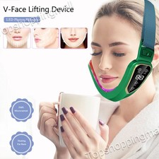 Facial Lifting Massager LED Photon Therapy Face Slimming V Chin Belt Device Pro.