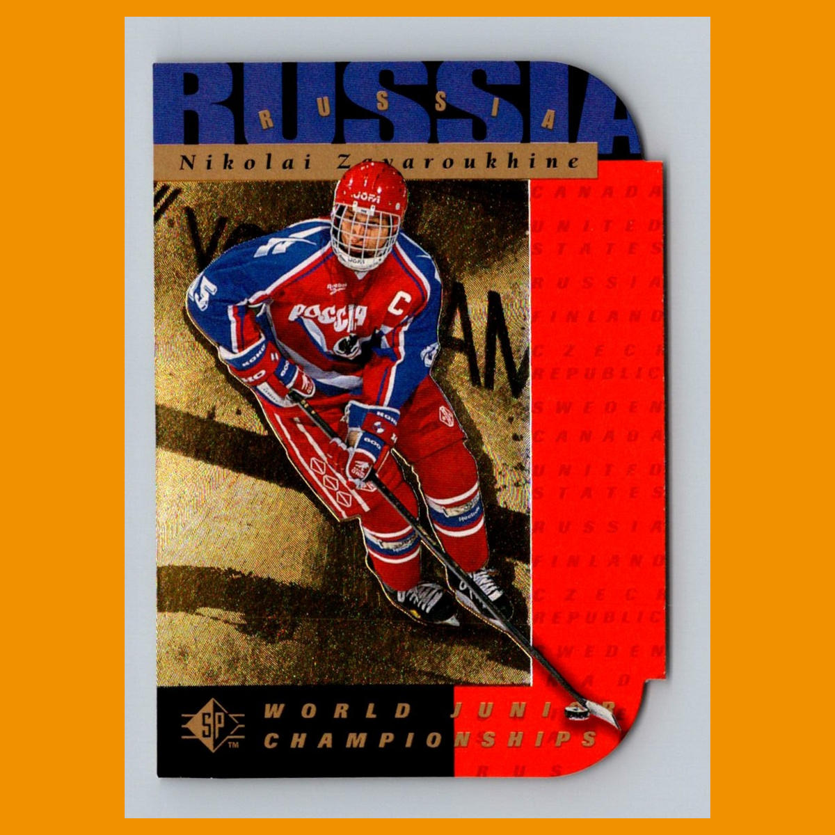 Nikolai Zavarukhin #163 1994-95 SP Die Cut Russia Hockey Card NHL