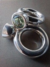 Schubart Statementring "TULPE" 925 Silber mit Prasiolith