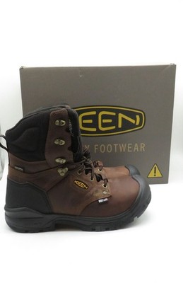 KEEN Mens Independence 8'' WP Work Boots 10EE Dark Earth/Black Waterproof NEW