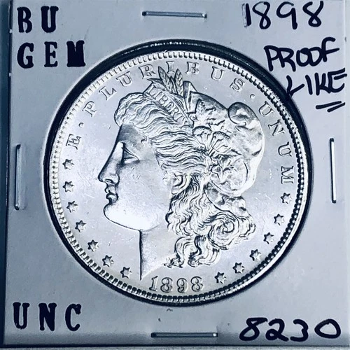 1898 BU GEM MORGAN SILVER DOLLAR UNC MS+++ U.S. MINT RARE COIN 8230