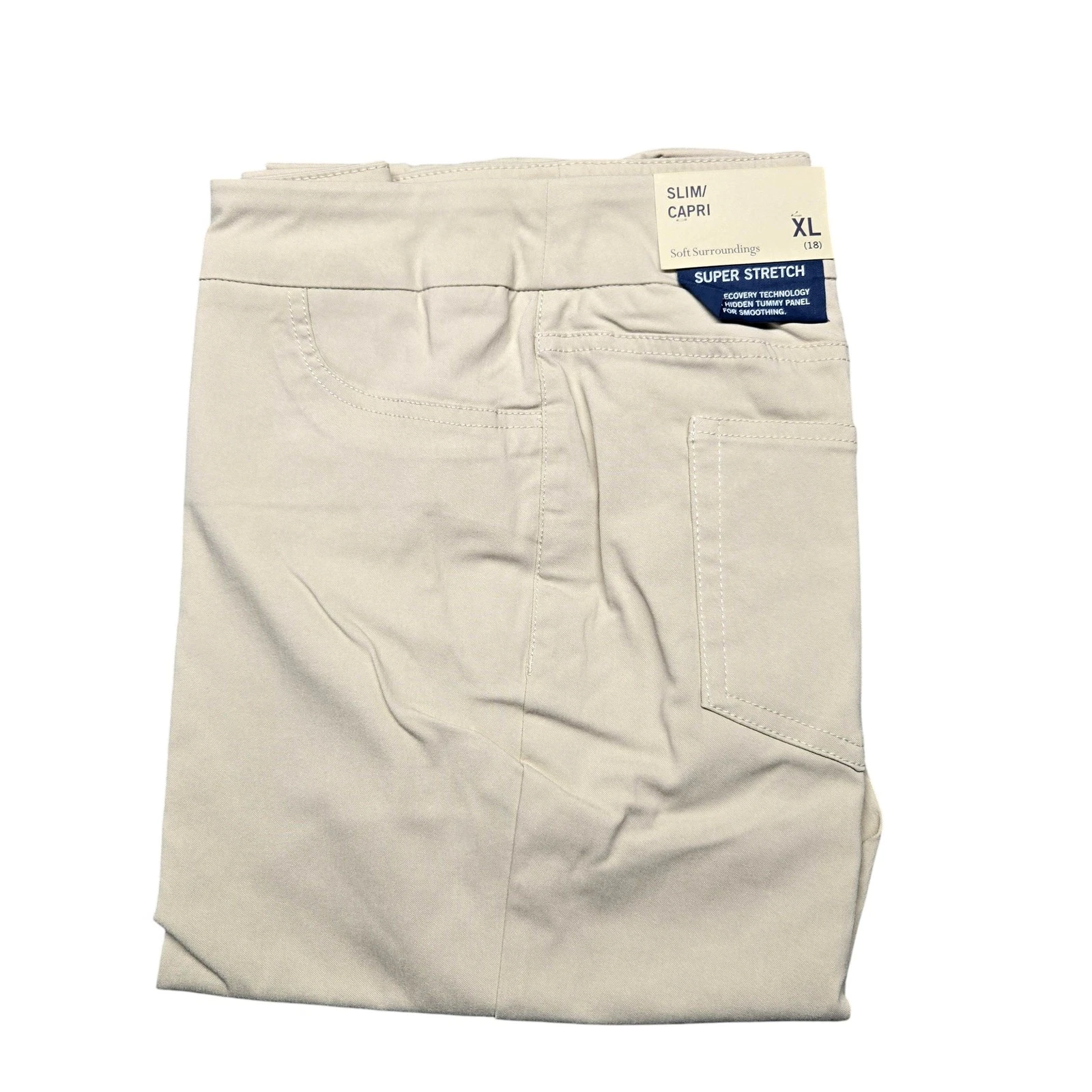 Soft Surroundings Super Stretch Capri Pants Womens XL 18 Tummy Control Slim Fit