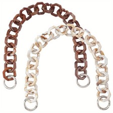 1bag 2 colors Acrylic Purse Chain Strap 40cm Thick Resin Handbag Chain