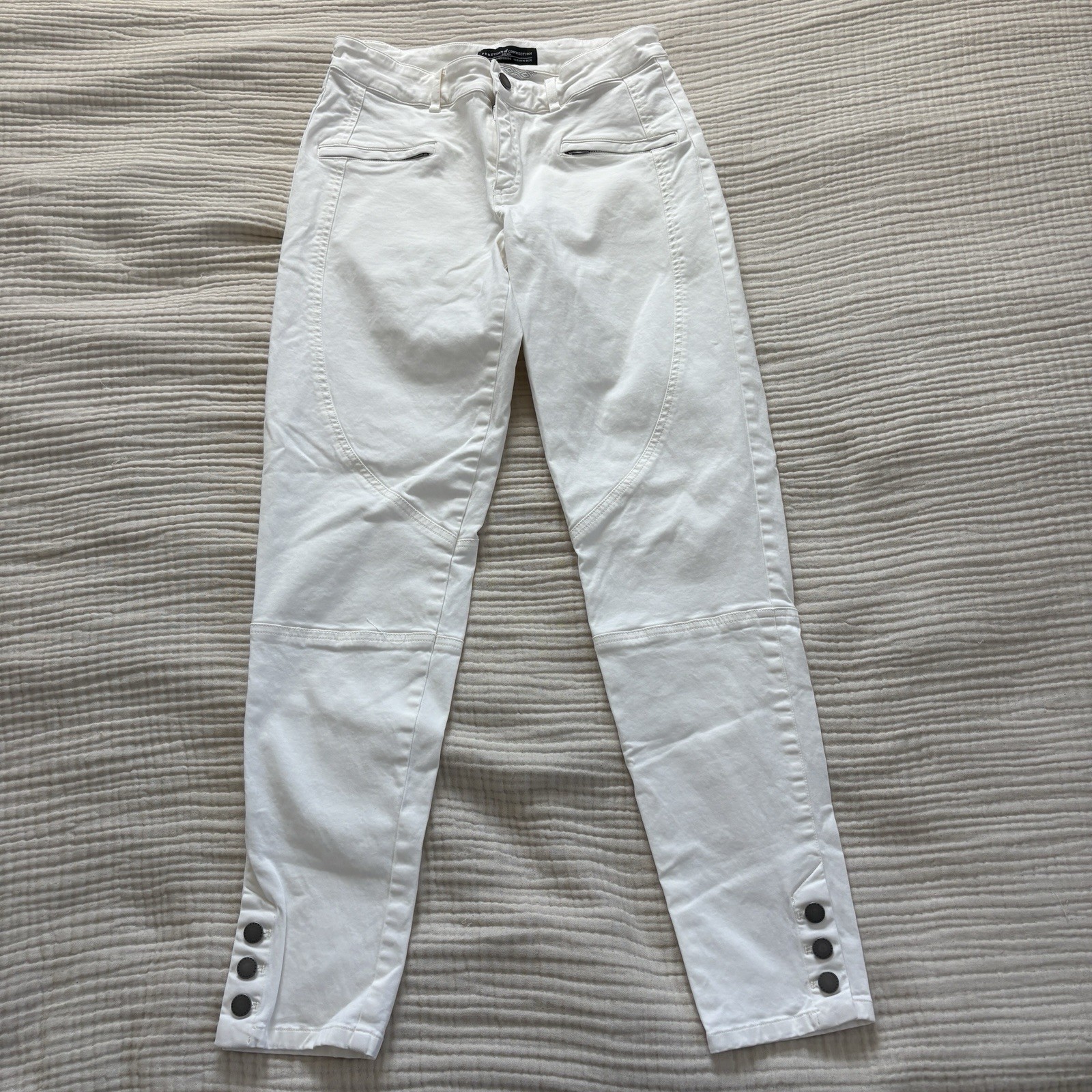 Peruvian Connection White Ryder Pants Skinny Wome… - image 1