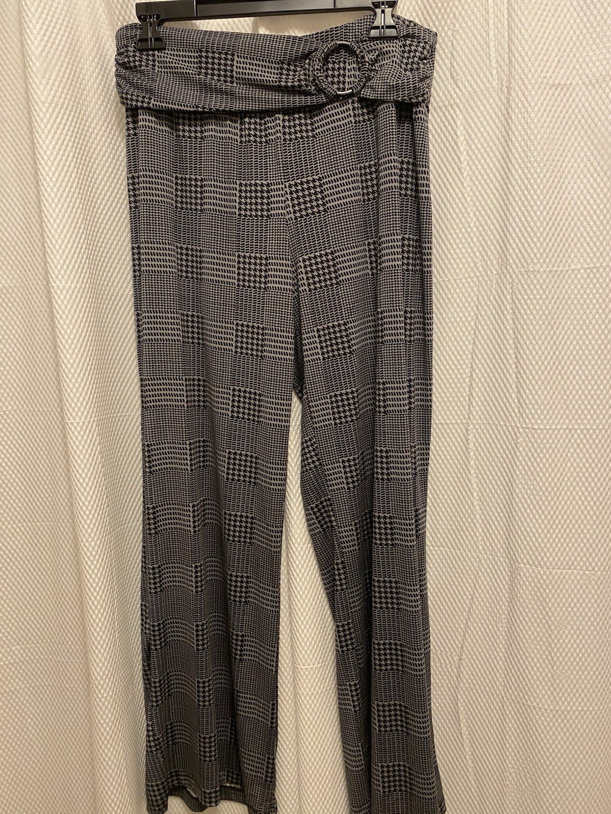 Robert Louis Women's Size Large Wide Leg Pants Plaid Multicolor Pull On